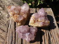 Natural Spirit Amethyst Quartz Clusters  x 3 From Boekenhouthoek, South Africa - Toprock Gemstones and Minerals 