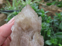 Natural Cascading White Phantom Quartz Clusters  x 3 From Luena, Congo - Toprock Gemstones and Minerals 