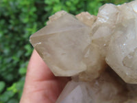 Natural Cascading White Phantom Quartz Clusters  x 3 From Luena, Congo - Toprock Gemstones and Minerals 