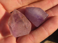 Polished Small Window Amethyst Points x 35 From Ankazobe, Madagascar