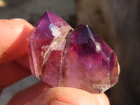 Polished Small Window Amethyst Points x 35 From Ankazobe, Madagascar