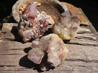 Natural Red Hematoid Phantom Quartz Clusters  x 3 From Karoi, Zimbabwe - TopRock