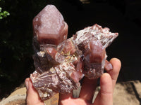 Natural Red Hematoid Phantom Quartz Clusters  x 3 From Karoi, Zimbabwe - TopRock