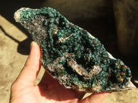 Natural Rare Ball Malachite On Drusy Quartz & Dolomite Matrix  x 1 From Kambove, Congo - Toprock Gemstones and Minerals 