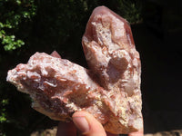 Natural Red Hematoid Phantom Quartz Clusters  x 3 From Karoi, Zimbabwe - TopRock