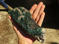 Natural Rare Ball Malachite On Drusy Quartz & Dolomite Matrix  x 1 From Kambove, Congo - Toprock Gemstones and Minerals 