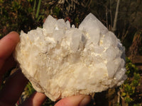 Natural "Cathedral Window" Candle Quartz Formations  x 6 From Madagascar