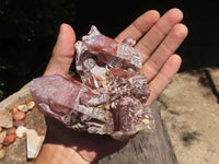 Natural Red Hematoid Phantom Quartz Clusters  x 3 From Karoi, Zimbabwe - TopRock