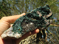 Natural Rare Ball Malachite On Drusy Quartz & Dolomite Matrix  x 1 From Kambove, Congo - Toprock Gemstones and Minerals 