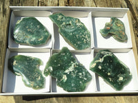 Polished Green Mtorolite / Emerald Chrome Chrysoprase Plates  x 6 From Mutorashanga, Zimbabwe - TopRock