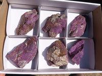 Natural Metallic Purpurite Cobbed Specimens  x 6 From Erongo, Namibia - Toprock Gemstones and Minerals 