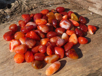 Polished  Individually Made Carnelian Agate Tumble Stones  x 1 Kg Lot From Madagascar