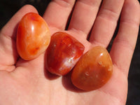 Polished  Individually Made Carnelian Agate Tumble Stones  x 1 Kg Lot From Madagascar