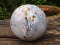 Polished Groovy Agate Spheres  x 2 From Madagascar - Toprock Gemstones and Minerals 