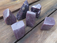 Polished Purple Lepidolite Free Forms  x 6 From Zimbabwe - Toprock Gemstones and Minerals 