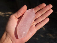 Polished Gemmy Double Terminated Rose Quartz Points x 5 From Antsirabe, Madagascar