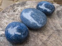 Polished Blue Lazulite Palm Stones  x 12 From Madagascar - TopRock