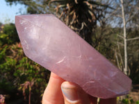 Polished Gemmy Double Terminated Rose Quartz Points x 5 From Antsirabe, Madagascar