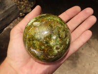 Polished Green & Yellow Opal Spheres  x 3 From Madagascar - TopRock