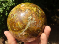 Polished Green & Yellow Opal Spheres  x 3 From Madagascar - TopRock