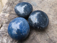 Polished Blue Lazulite Palm Stones  x 12 From Madagascar - TopRock