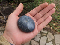 Polished Blue Lazulite Palm Stones  x 12 From Madagascar - TopRock