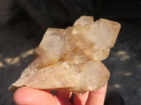 Natural Cascading Smokey Quartz Clusters x 2 From Luena, Congo