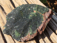 Natural Rare Libethenite Crystals With Drusy Dolomite On Banded Ironstone Matrix x 2 From Congo