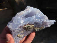 Natural Etched Blue Chalcedony Specimens  x 4 From Nsanje, Malawi