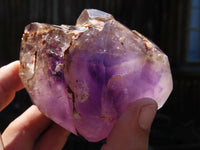 Polished Window Amethyst Specimens x 3 From Akansobe, Madagascar - TopRock