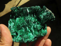 Natural Chatoyant Silky Malachite Specimens  x 2 From Congo - Toprock Gemstones and Minerals 