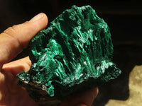 Natural Chatoyant Silky Malachite Specimens  x 2 From Congo - Toprock Gemstones and Minerals 