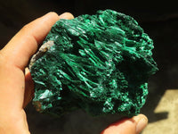 Natural Chatoyant Silky Malachite Specimens  x 2 From Congo - Toprock Gemstones and Minerals 