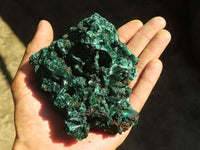 Natural Chatoyant Silky Malachite Specimens  x 2 From Congo - Toprock Gemstones and Minerals 