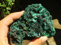 Natural Chatoyant Silky Malachite Specimens  x 2 From Congo - Toprock Gemstones and Minerals 