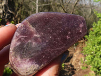 Polished  Purple Lepidolite Free Forms  x 6 From Zimbabwe