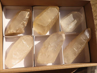 Natural Large Quartz Crystals With Polished Terminations  x 6 From Madagascar