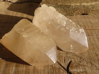 Natural Large Quartz Crystals With Polished Terminations  x 6 From Madagascar