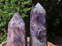 Polished Purple Lepidolite Points  x 2 From Madagascar - TopRock