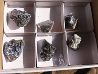 Natural Rare Silver Lead Galena Specimens  x 6 From Namibia - Toprock Gemstones and Minerals 