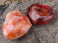 Polished Beautiful Carnelian Agate Hearts  x 6 From Madagascar - TopRock