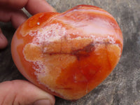 Polished Beautiful Carnelian Agate Hearts  x 6 From Madagascar - TopRock