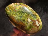 Polished Large Green Opal Standing Free Form  x 1 From Madagascar - Toprock Gemstones and Minerals 