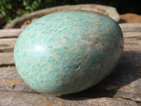 Polished Blue Amazonite Palm Stones  x 12 From Zimbabwe - TopRock