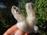 Natural Drusy Quartz Coated Fluorescent Peach Calcite Crystal Specimens  x 35 From Alberts Mountain, Lesotho - Toprock Gemstones and Minerals 