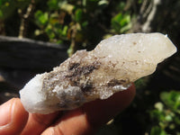 Natural Drusy Quartz Coated Fluorescent Peach Calcite Crystal Specimens  x 35 From Alberts Mountain, Lesotho - Toprock Gemstones and Minerals 