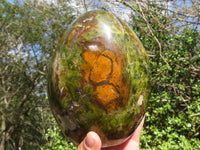 Polished Large Green Opal Standing Free Form  x 1 From Madagascar - Toprock Gemstones and Minerals 