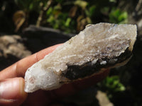 Natural Drusy Quartz Coated Fluorescent Peach Calcite Crystal Specimens  x 35 From Alberts Mountain, Lesotho - Toprock Gemstones and Minerals 