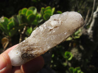 Natural Drusy Quartz Coated Fluorescent Peach Calcite Crystal Specimens  x 35 From Alberts Mountain, Lesotho - Toprock Gemstones and Minerals 