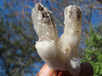 Natural Drusy Quartz Coated Fluorescent Peach Calcite Crystal Specimens  x 35 From Alberts Mountain, Lesotho - Toprock Gemstones and Minerals 